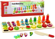 Edukativni set za sortiranje, drvena ploča za učenje matematike - voće