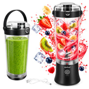Prijenosni blender – Zortiva ShakeWave, 600 ml, 150 W, USB‑C (drobljenje leda + puls)
