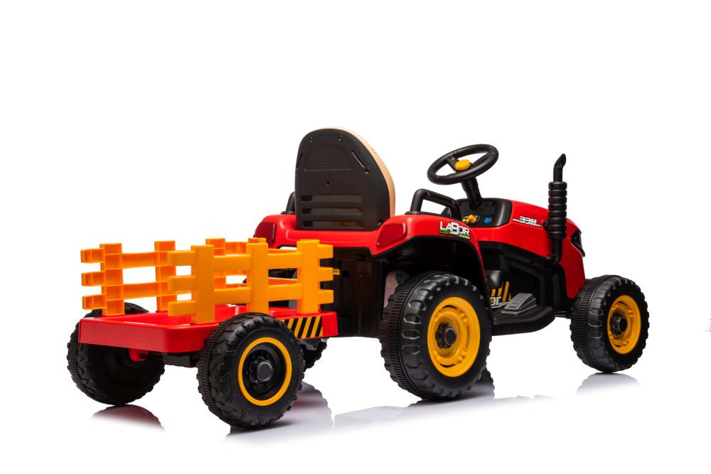 Traktor na akumulator s prikolicom BBH-030 - crveni