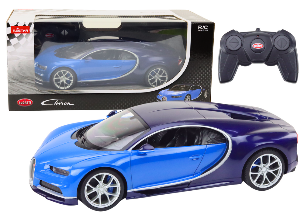 Licencirani auto na daljinsko upravljanje RC 1:14 Bugatti Veyron Chiron - plavi