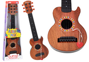 Klasična drvena dječja gitara sa trzalicom - smeđa