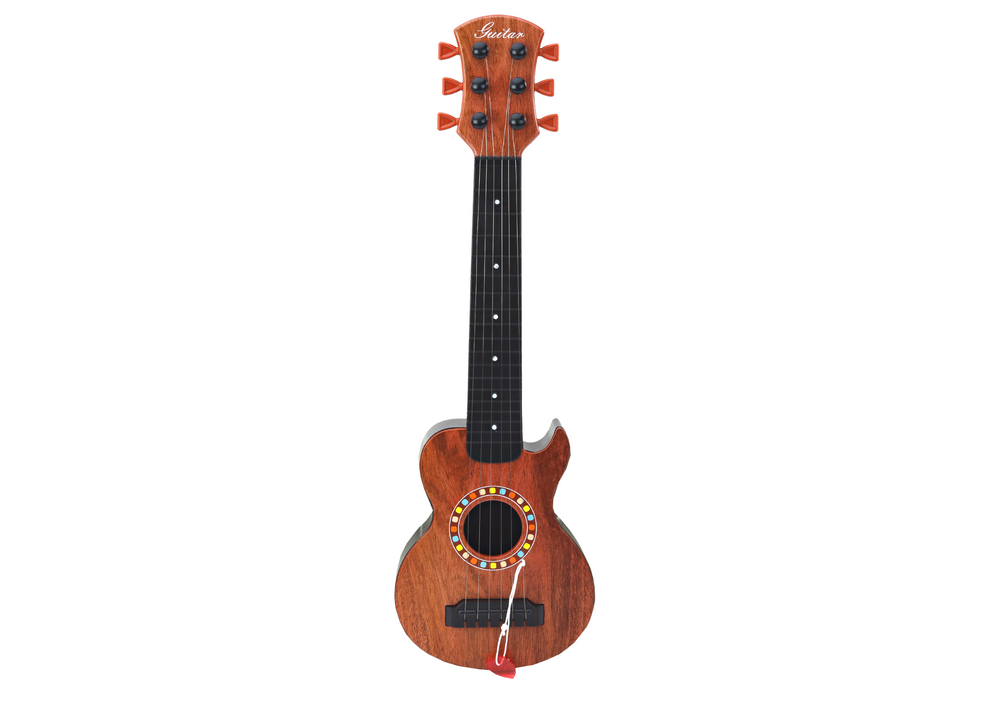 Klasična drvena dječja gitara sa trzalicom - smeđa