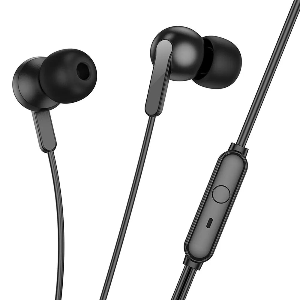 Žične ušesne slušalke Jack 3.5 mm Hoco M124 črne