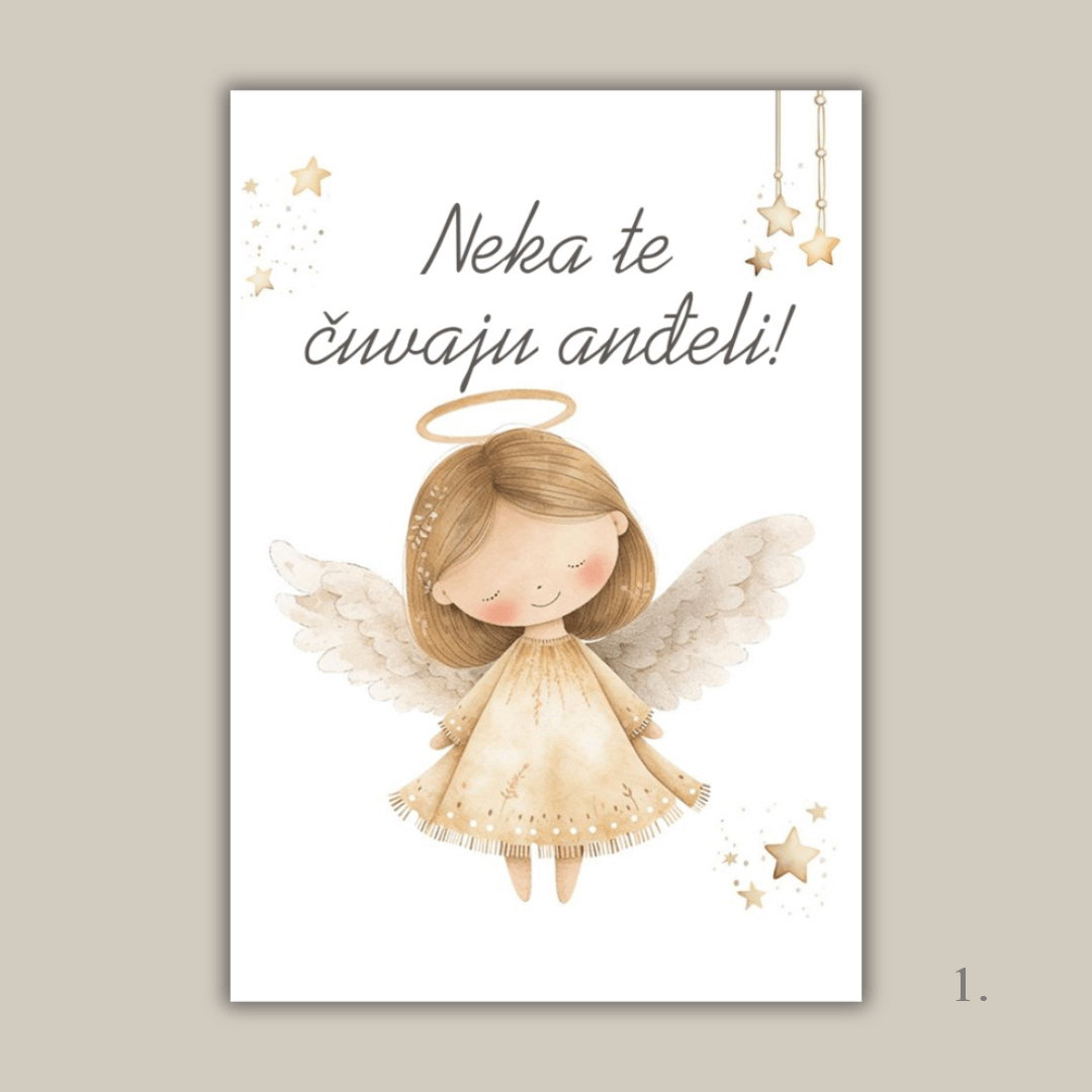 Magneti "Naj te čuvajo angeli" – nežen spomin za krst, rojstvo in posebne trenutke