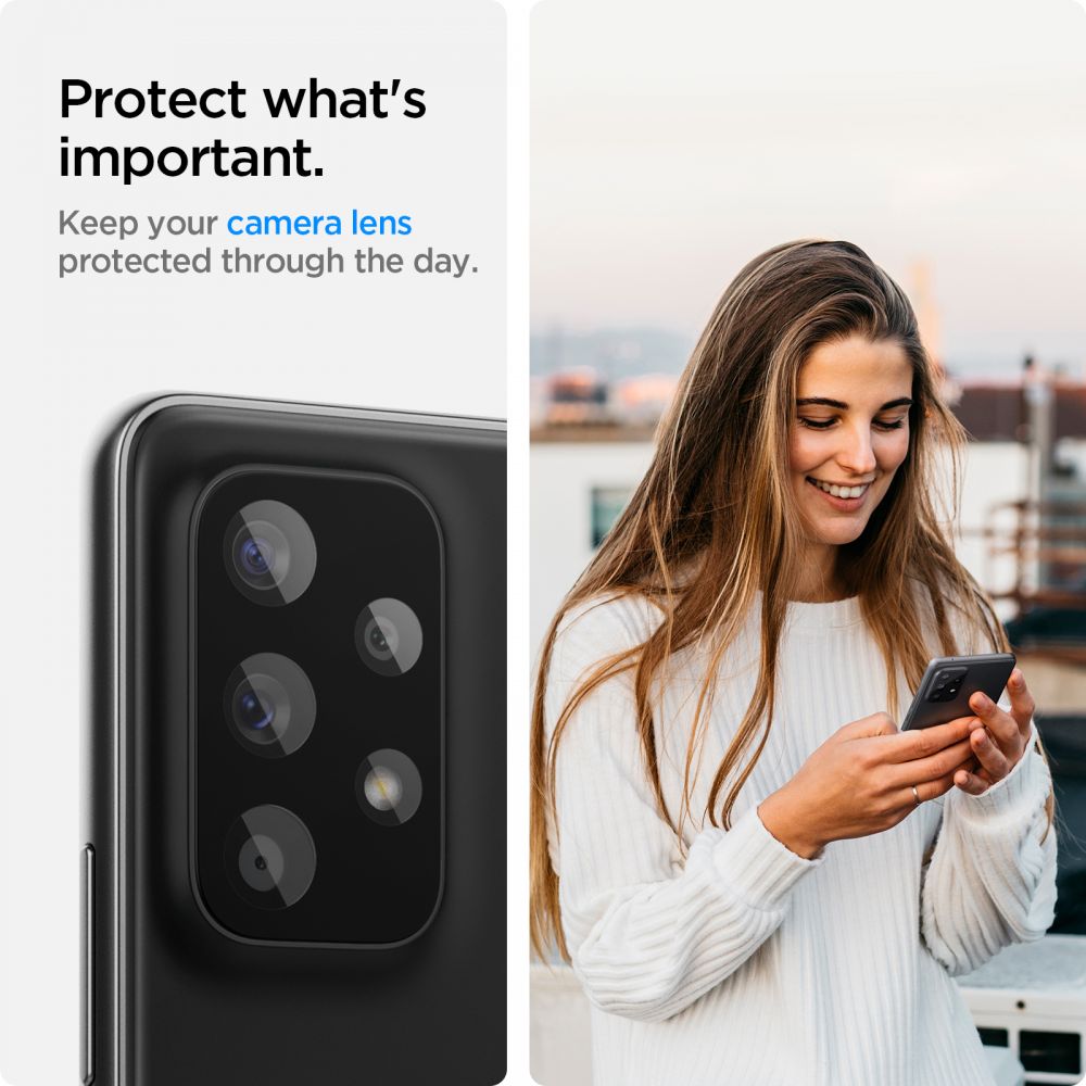 SPIGEN OPTIK.TR ZAŠČITA ZA KAMERO 2 KOSA ZA SAMSUNG GALAXY A33 5G / A53 5G / A73 5G ČRNA