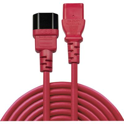 Lindy 30478 strujni kabel Crveno 2 m C14 spoj C13 spoj