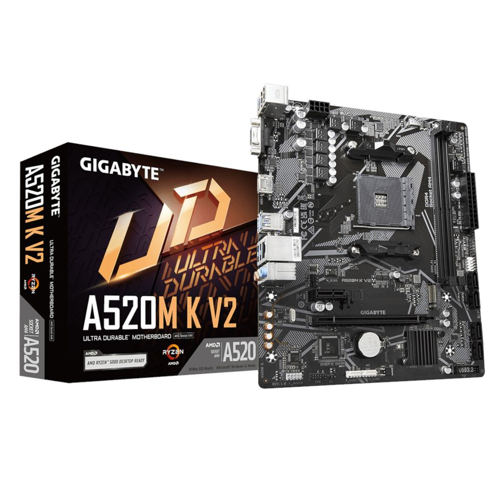 Gigabyte A520M K V2 matična ploča AMD A520 Priključnice AM4 Mikro ATX