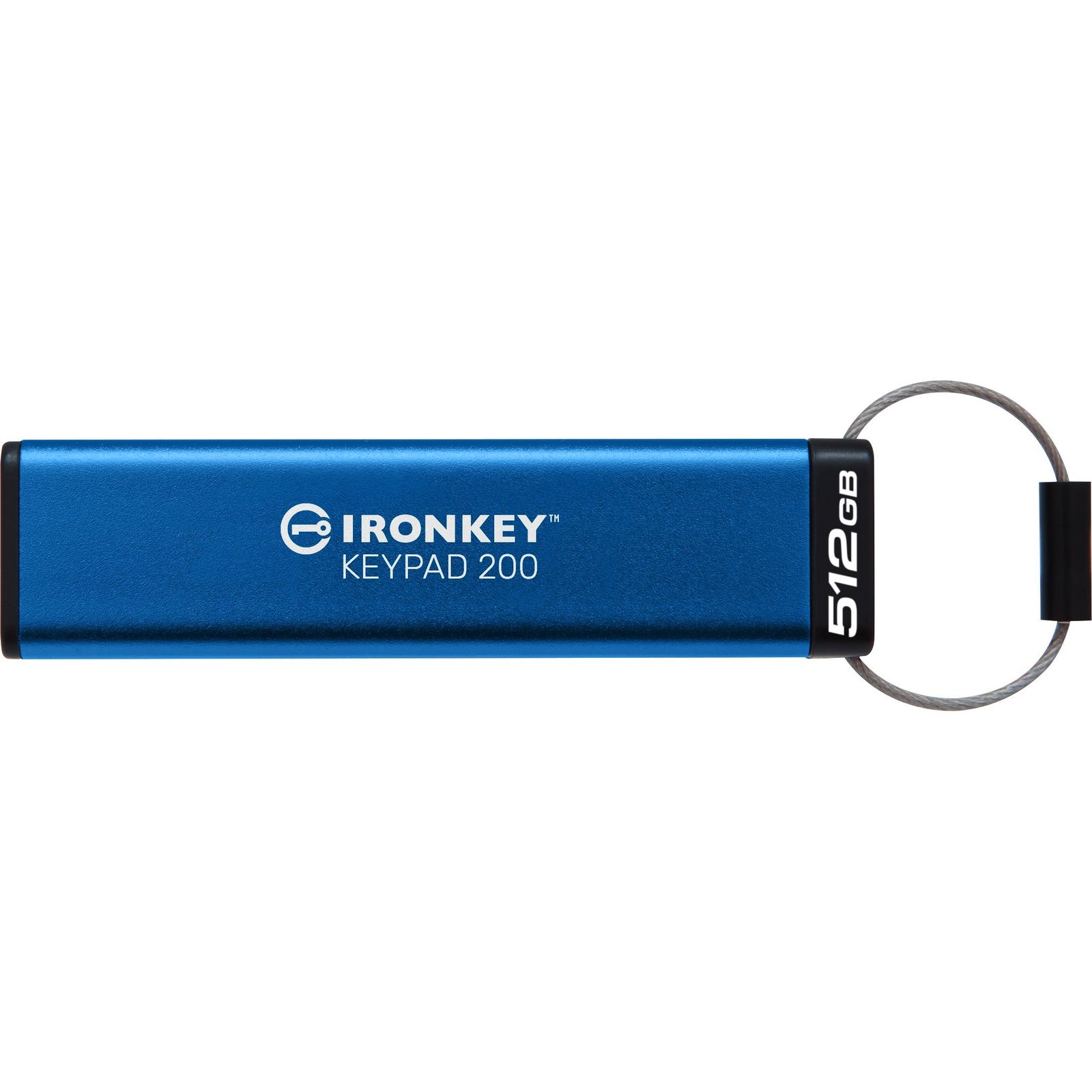 Kingston Technology IronKey Keypad 200 USB izbrisivi memorijski pogon 512 GB USB Tip-A 3.2 Gen 1 (3.1 Gen 1) Plavo