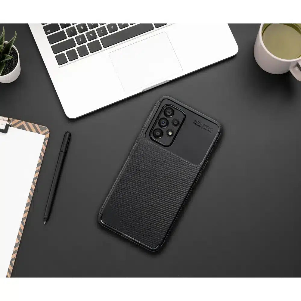 CARBON PREMIUM maska za SAMSUNG GALAXY A52 5G / A52 LTE (4G) / A52S crna