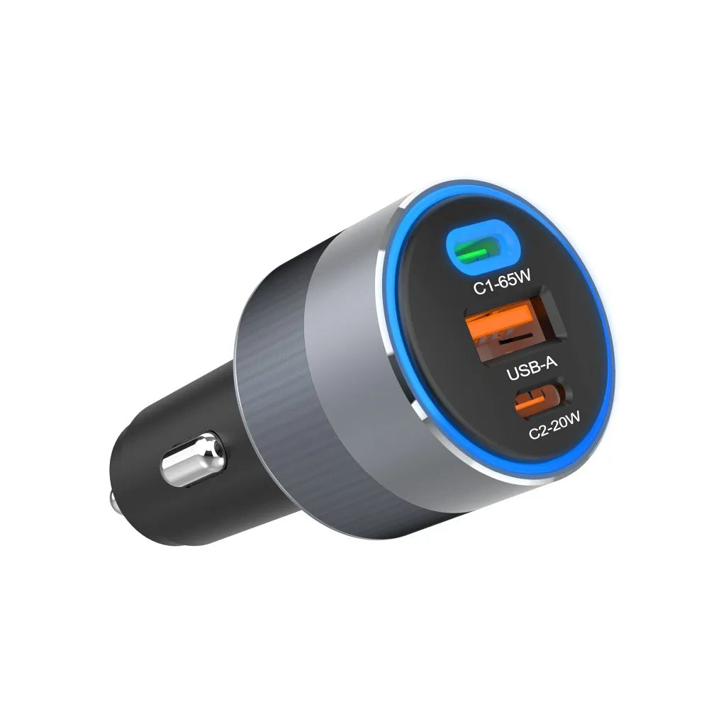 FORCELL F-ENERGY Alu - avtopolnilec 85W PD+QC4.0+SAM SFC 2.0, 2xUSB C+USB A