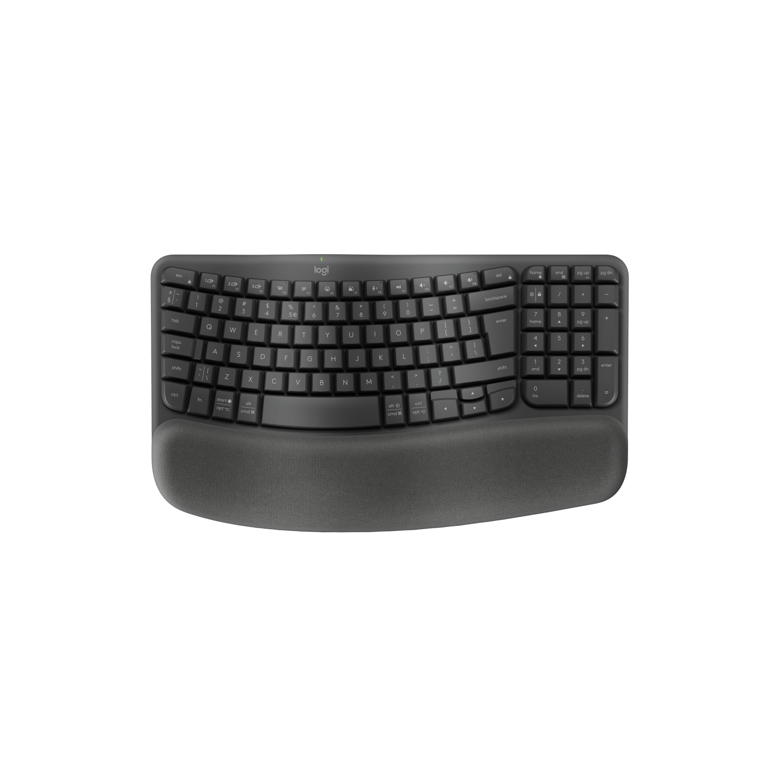 Logitech Wave Keys tipkovnica RF bežični + Bluetooth QWERTY US Međunarodna Grafit