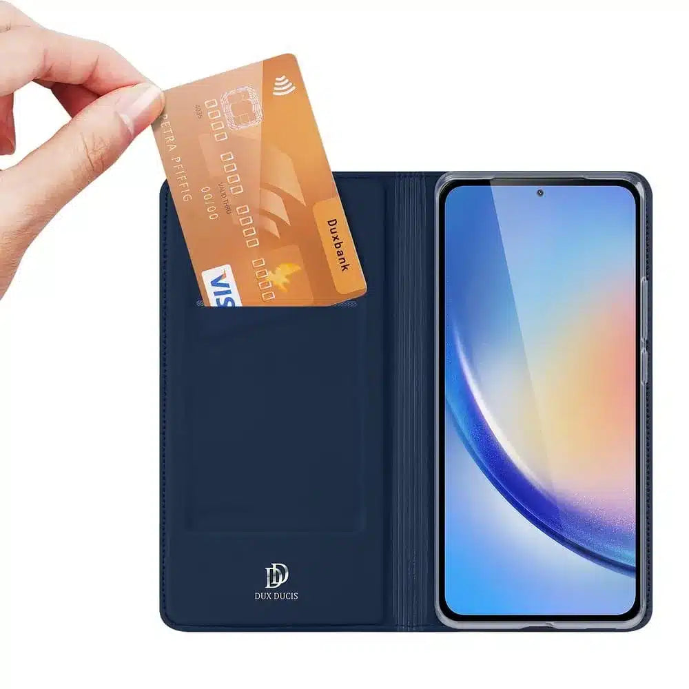 DUX DUCIS Skin Pro – preklopna torbica za Samsung Galaxy A35 modra