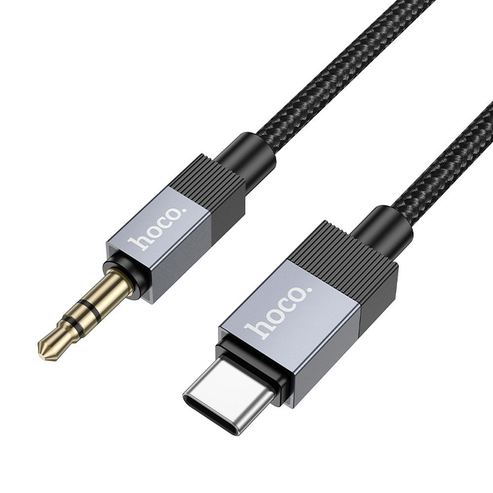 Audio AUX kabel Jack 3,5 mm (moški) na USB C (moški) Hoco 1 m UPA32B črn
