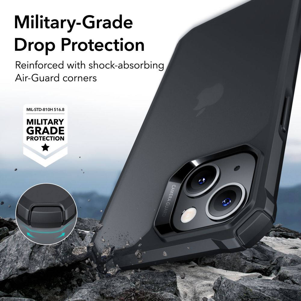ESR AIR ARMOR MASKA ZA IPHONE 14 PLUS/ 15 PLUS ZAMRZNJENO ČRNA
