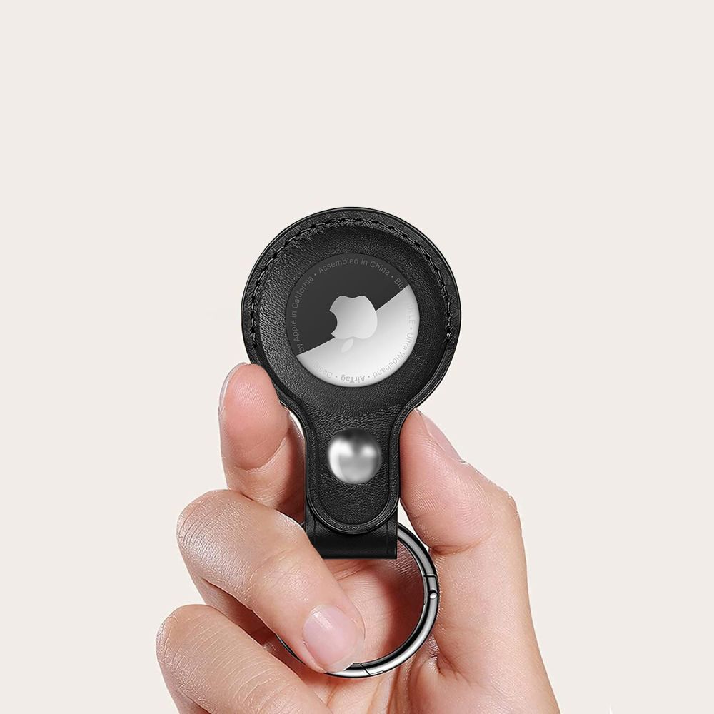 TECH-PROTECT NATURALFIT obesek etui za Apple AirTag 1 / 2 – črn