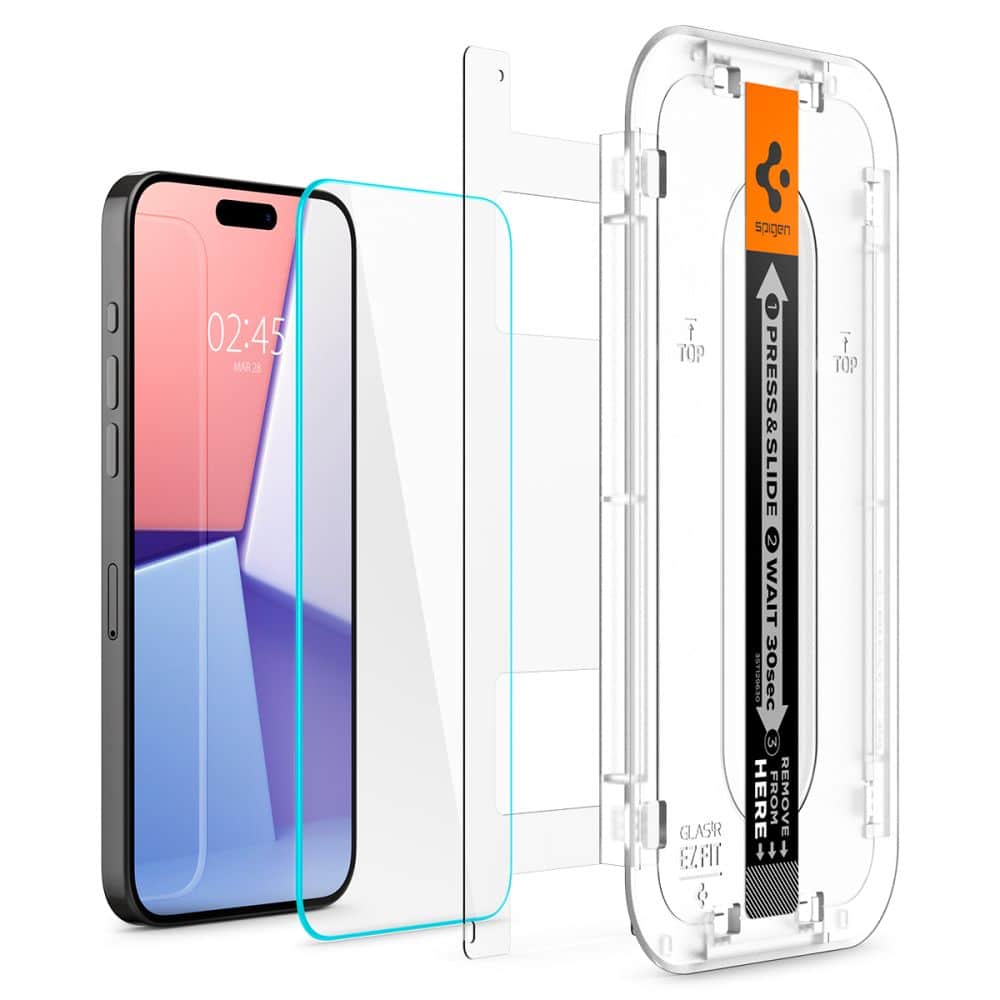 SPIGEN GLAS.TR EZ FIT Kaljeno steklo za iPhone 15 Pro Max prozorno