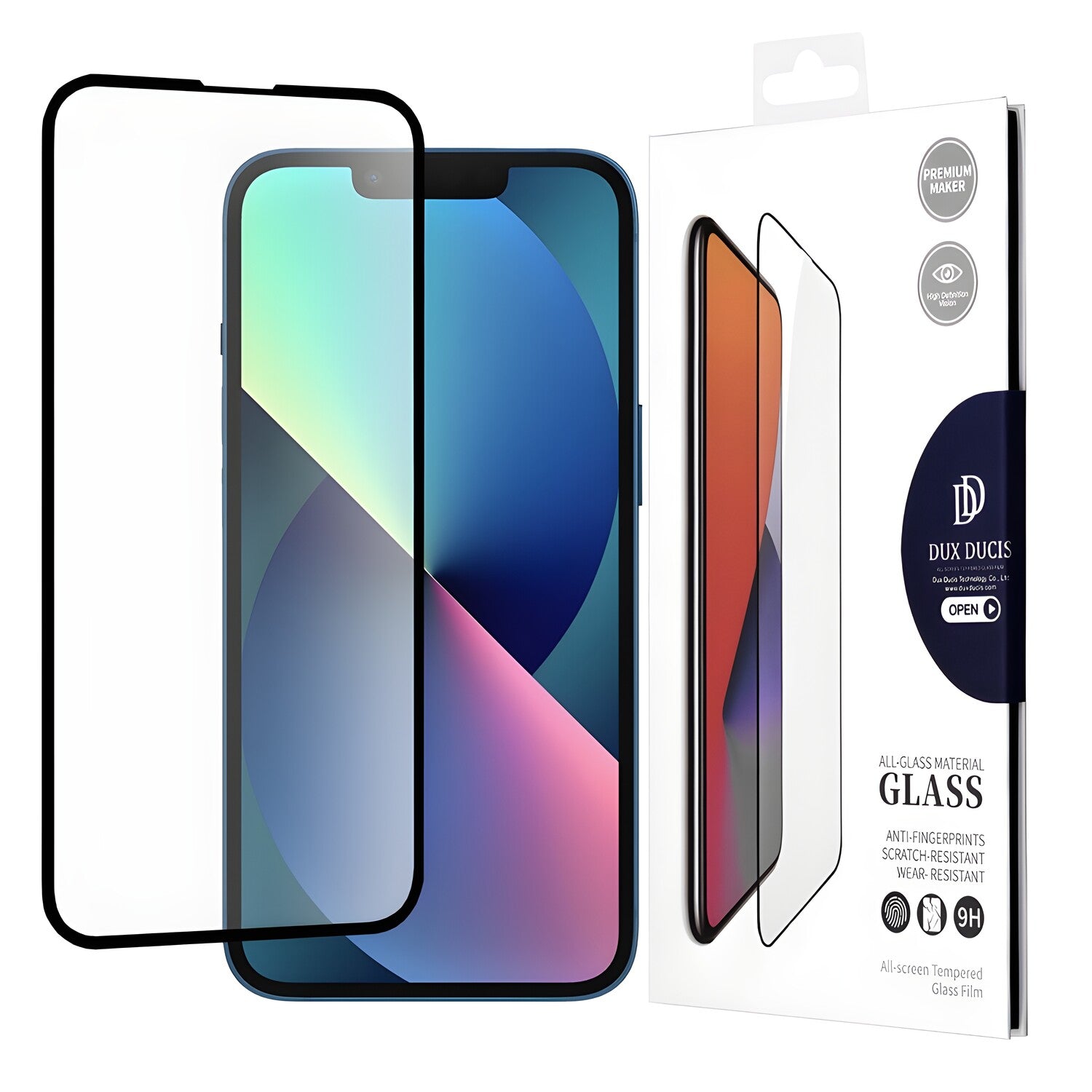 Dux Ducis 10D Kaljeno staklo za Apple iPhone 14/iPhone 13/iPhone 13 Pro/iPhone 16e - Crna KP36711