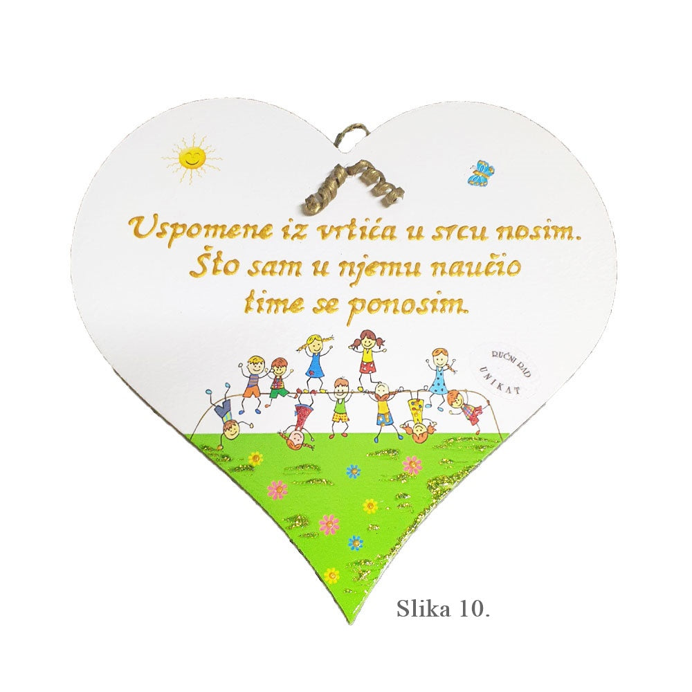 Unikatno leseno srce – Posebno darilo za učiteljice in vzgojiteljice v vrtcu - 10. - 17885
