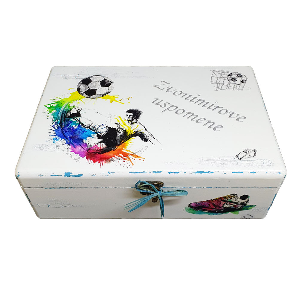 Darilo za botre in nogometaše! Škatlica spominov - 20x30x10cm - 154148