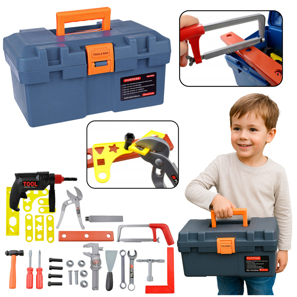 Dječji set alata u kutiji DIY - bušilica