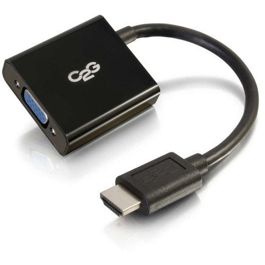 C2G 41350 prilagodnik za video kabel 0,203 m HDMI VGA (D-Sub) Crno
