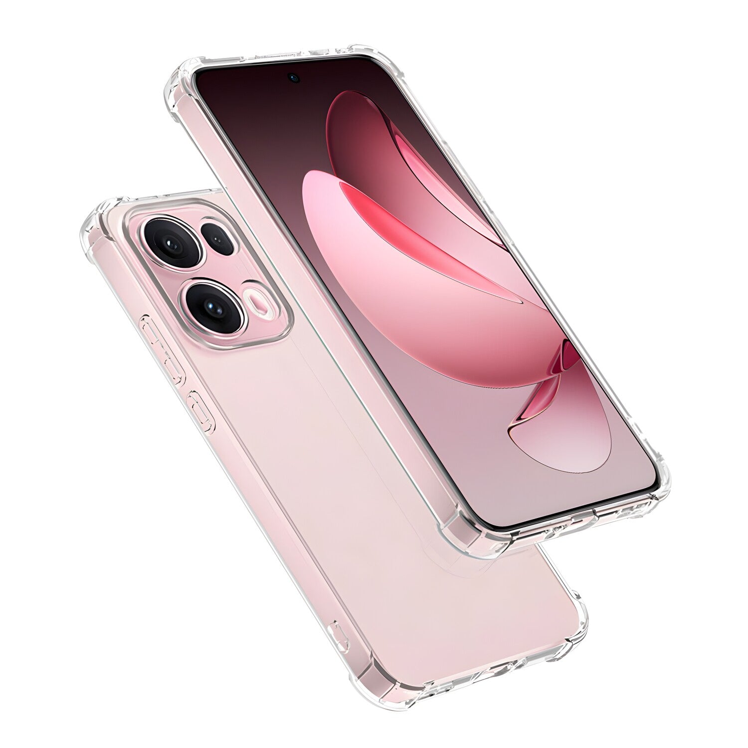 Silikonska futrola s ojačanim rubovima za Oppo Reno13 Pro - Prozirna KP36925