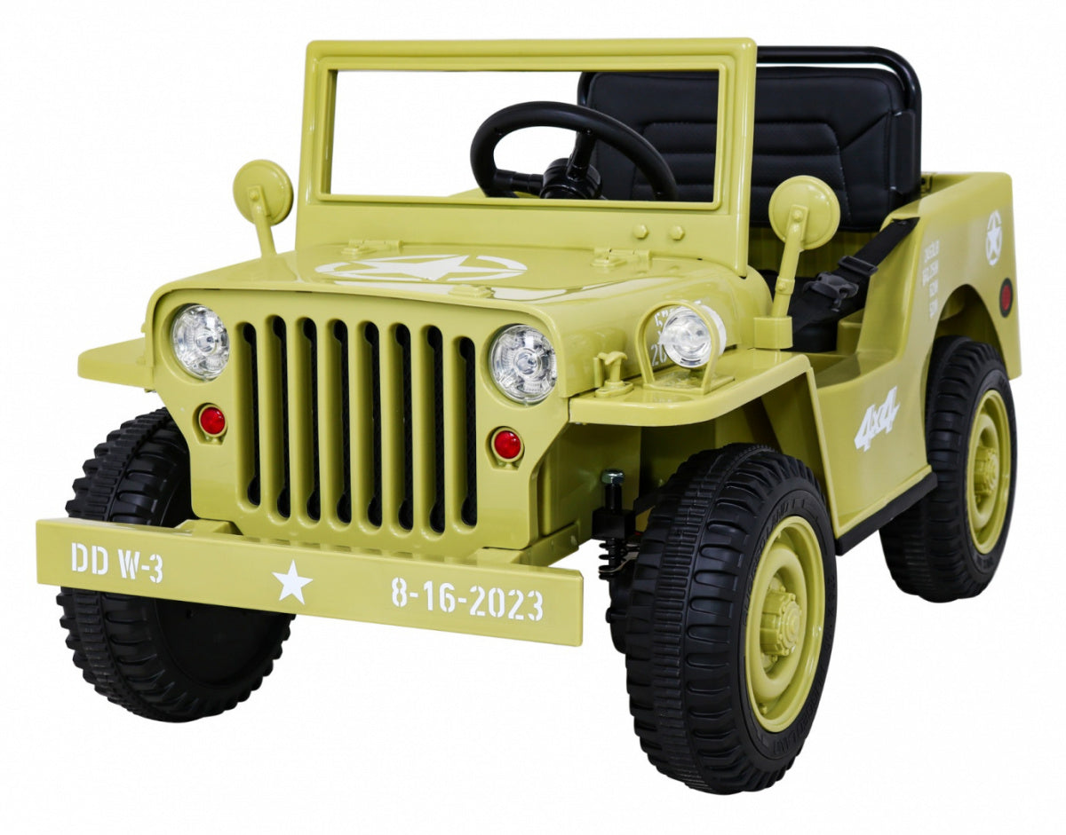 Auto na akumulator Retro Military - bež