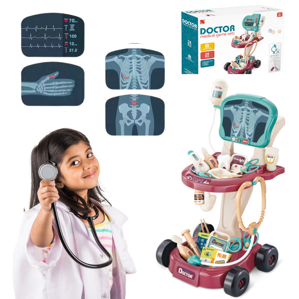 Liječnički set na kolicima EKG Doctor