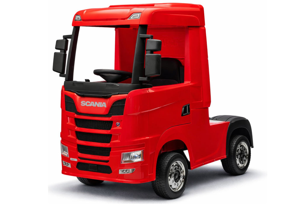 Licencirani kamion na akumulator Scania 500R HL698 4x4 - crveni/lakirani