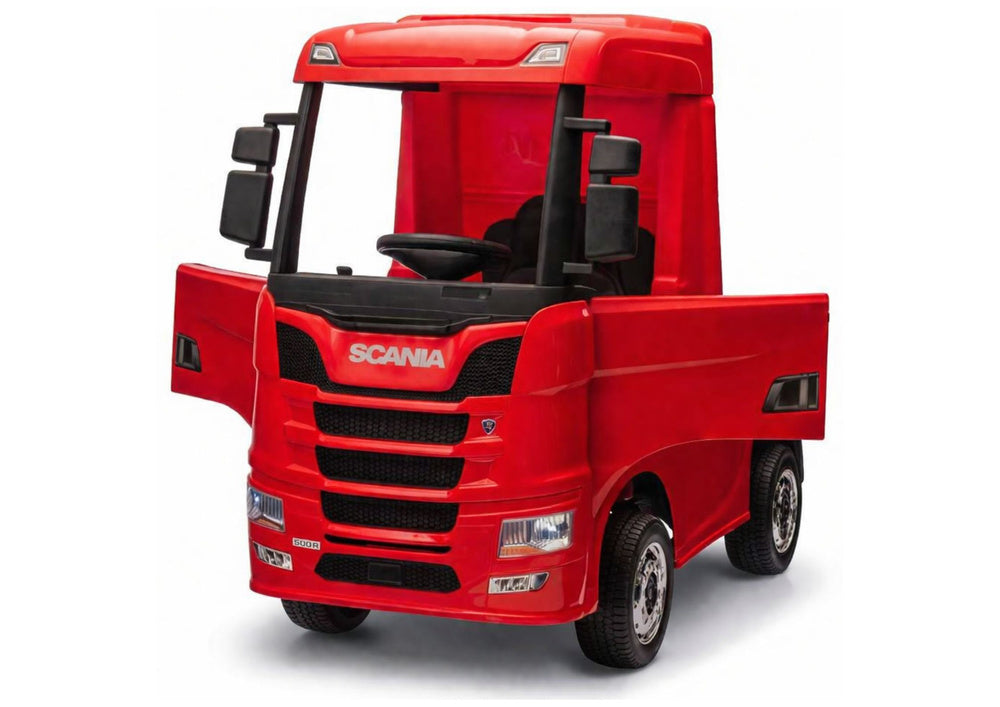 Licencirani kamion na akumulator Scania 500R HL698 4x4 - crveni/lakirani