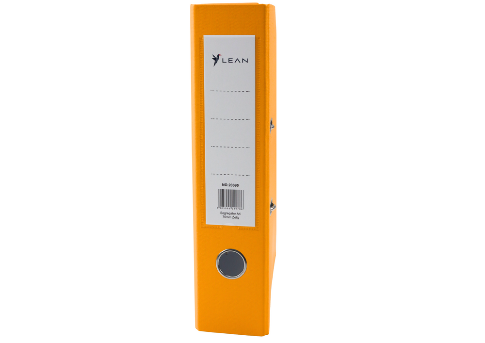 Registrator A4 širine 75mm s kapacitetom do 500 listova 80 g/m2 - žuti