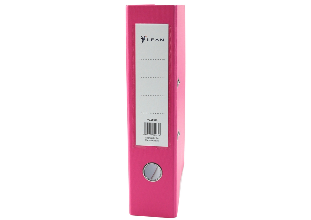 Registrator A4 širine 75mm s kapacitetom do 500 listova 80 g/m2 - rozi