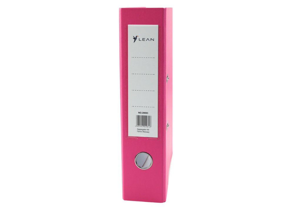 Registrator A4 širine 75mm s kapacitetom do 500 listova 80 g/m2 - rozi