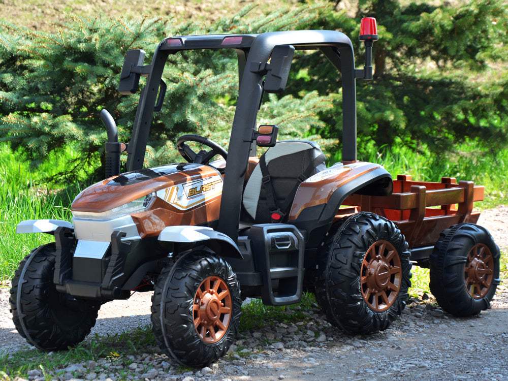 Veliki traktor s prikolicom 4×4 – roza