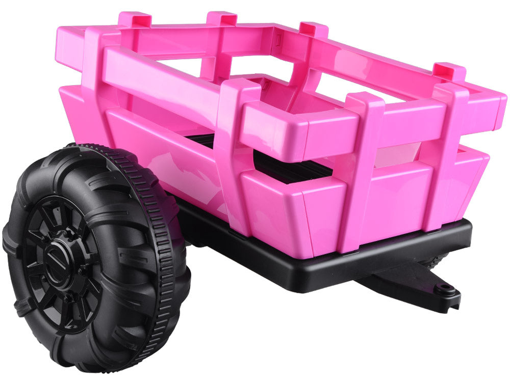 Veliki traktor s prikolicom 4×4 – roza