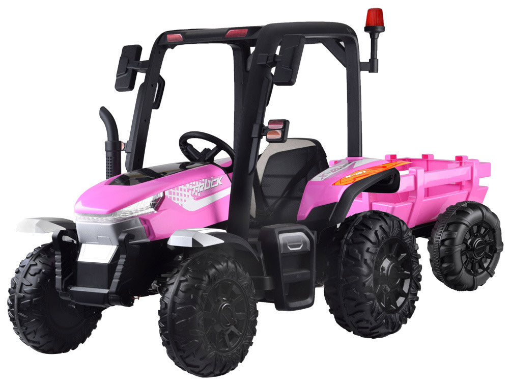 Veliki traktor s prikolicom 4×4 – roza