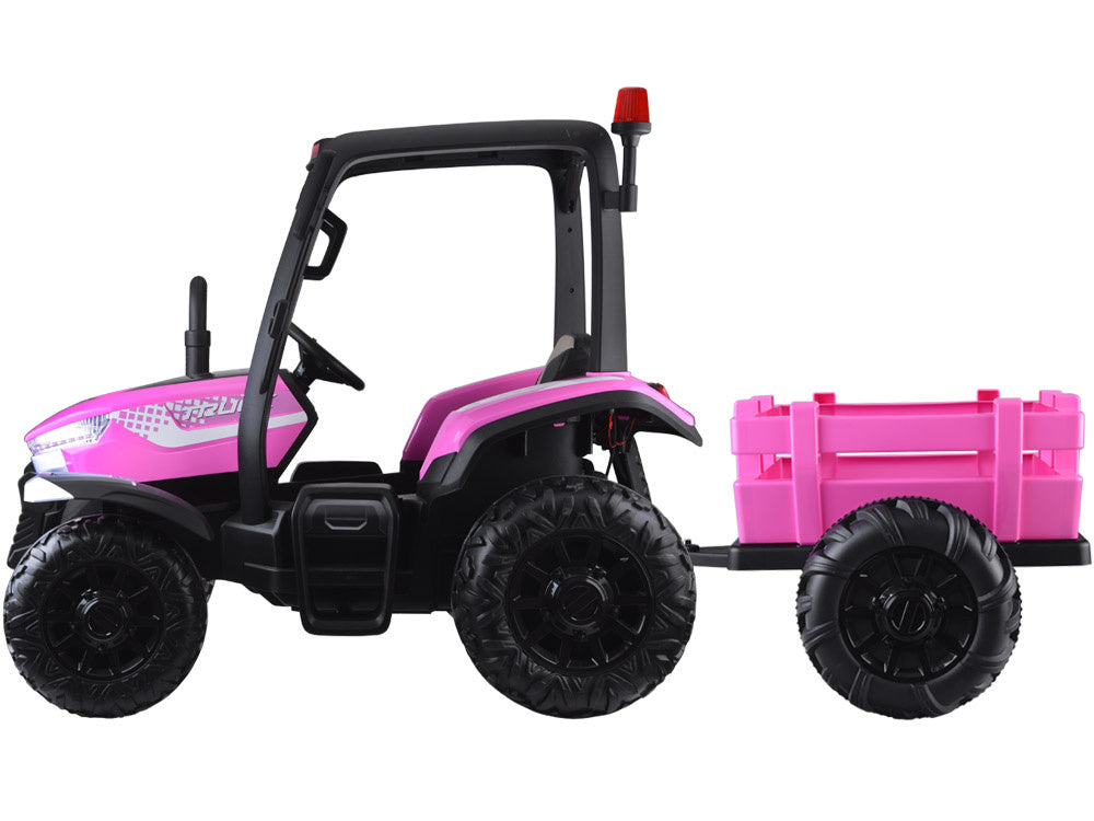 Veliki traktor s prikolicom 4×4 – roza