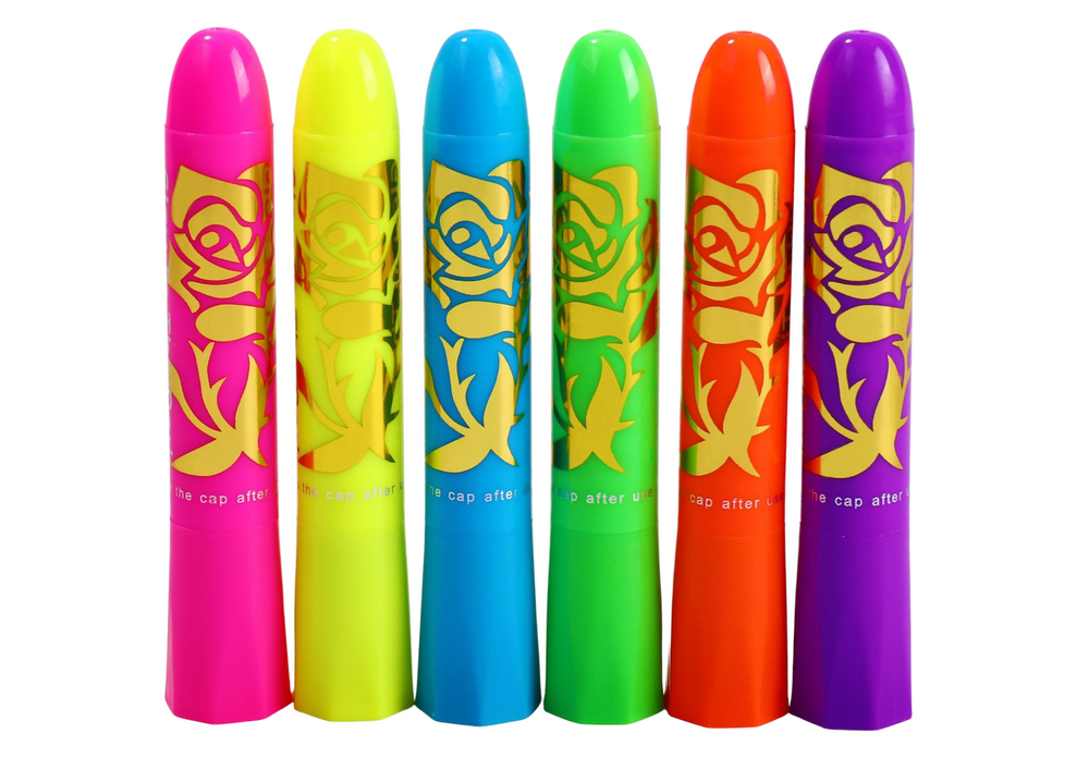 Neonski set flomastera za oslikavanje lica - 6 kom