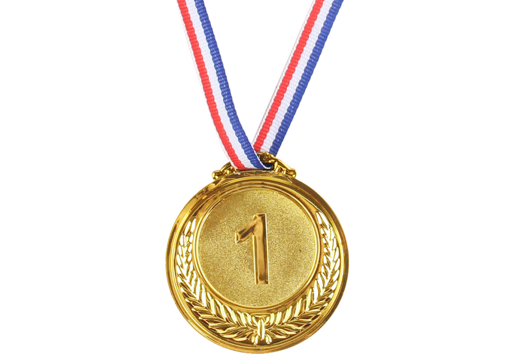 Gold Medal First Place Prize Trophy Zinc 6.5cm