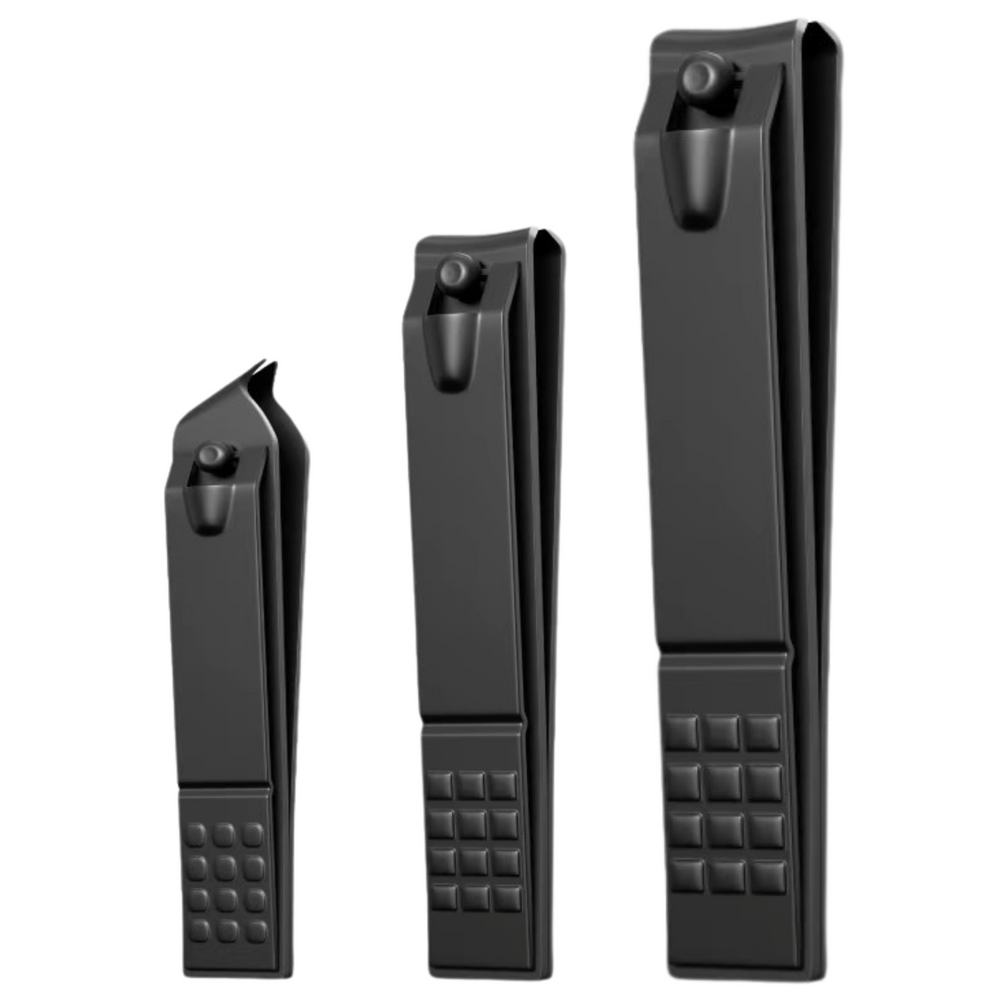 Set od 3 grickalice za nokte – velike, manje i pod kutom - crni