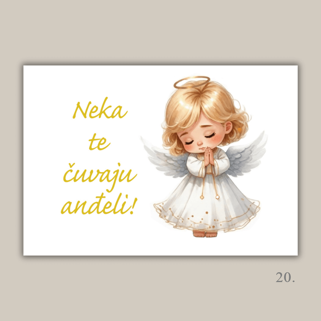 Magneti "Naj te čuvajo angeli" – nežen spomin za krst, rojstvo in posebne trenutke
