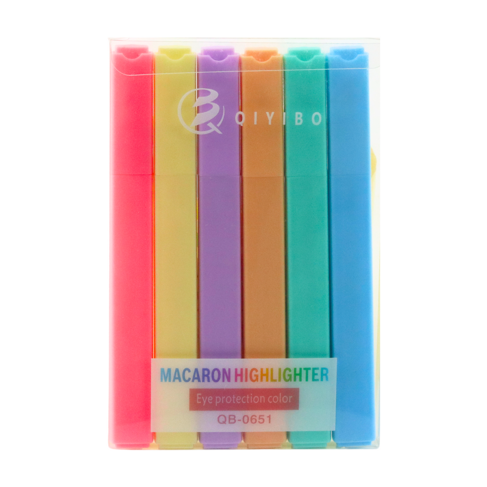 Set of Highlighters, Markers, Colored Markers, Office, School, 6 pcs.