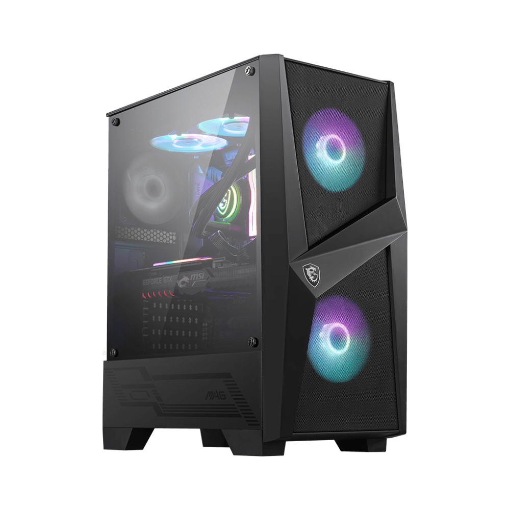 MSI MAG FORGE 100R računalno kućište Midi Tower Crno, Prozirno
