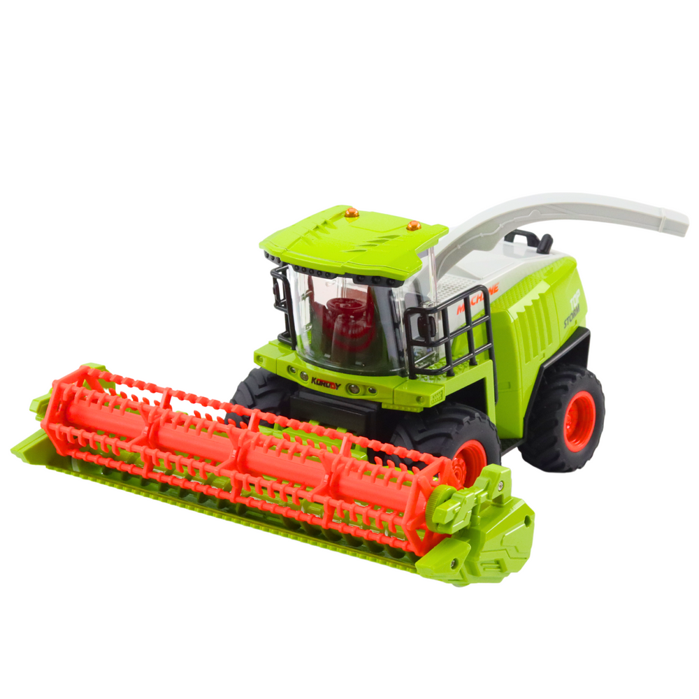 Kombajn na daljinsko upravljanje Agricultural sa nastavkom z ažito RC 2.4G - crveno/zeleni