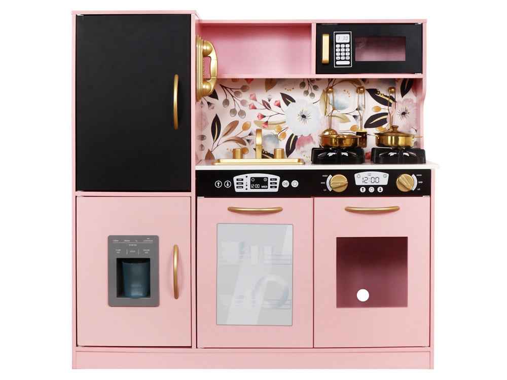 Dječja drvena retro kuhinja pink