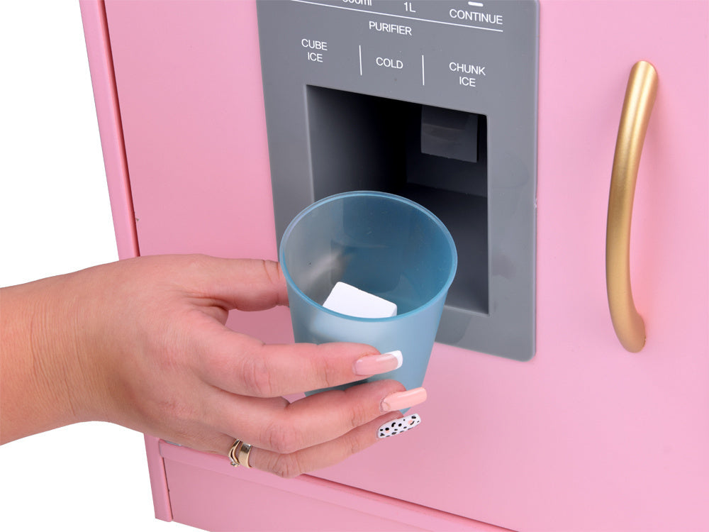 Dječja drvena retro kuhinja pink