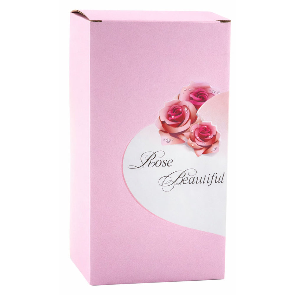 Eternal 2 Roses in Dome with LED Lighting and Rose Petals Red 21x11cm