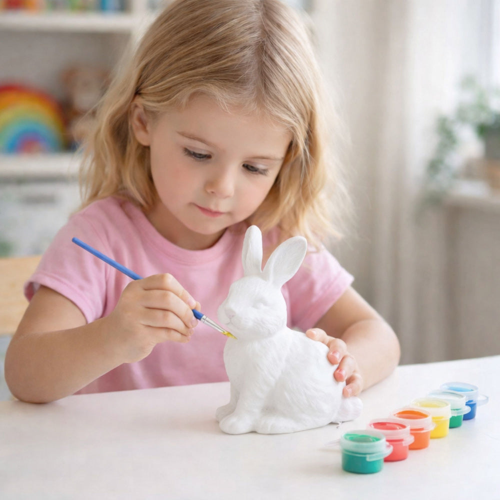 Easter Bunnies Styrofoam For Painting Paints 6pcs