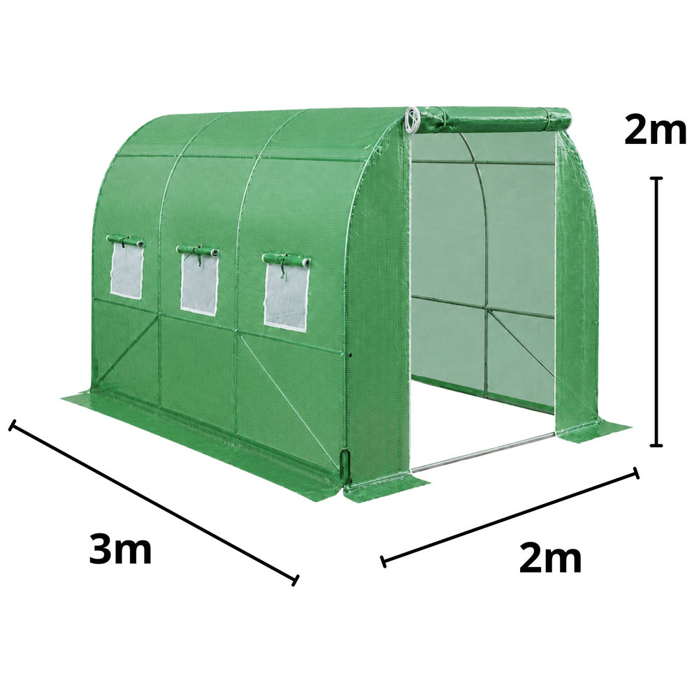 Vrtni staklenik – tunel od folije 2x3 6m2 - zeleni