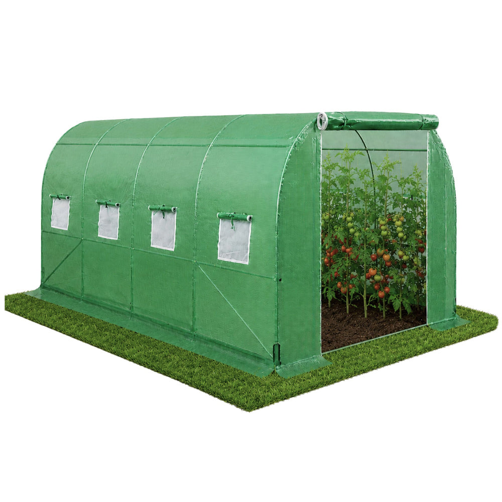 Vrtni staklenik – tunel od folije 4,5x2x2m 10m² UV-4 Premium - zeleni